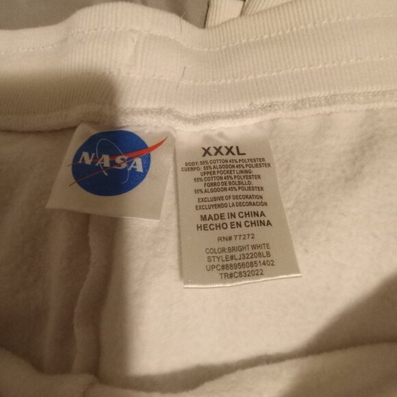 NASA Junior's Ivory Plus Fitted Ankle Drawstring Logo Sweatpants - XXXL 3XL - Picture 5 of 6